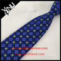 Teste padrão azul da verificação da venda quente na moda superior a mais nova dos homens para o laço de seda